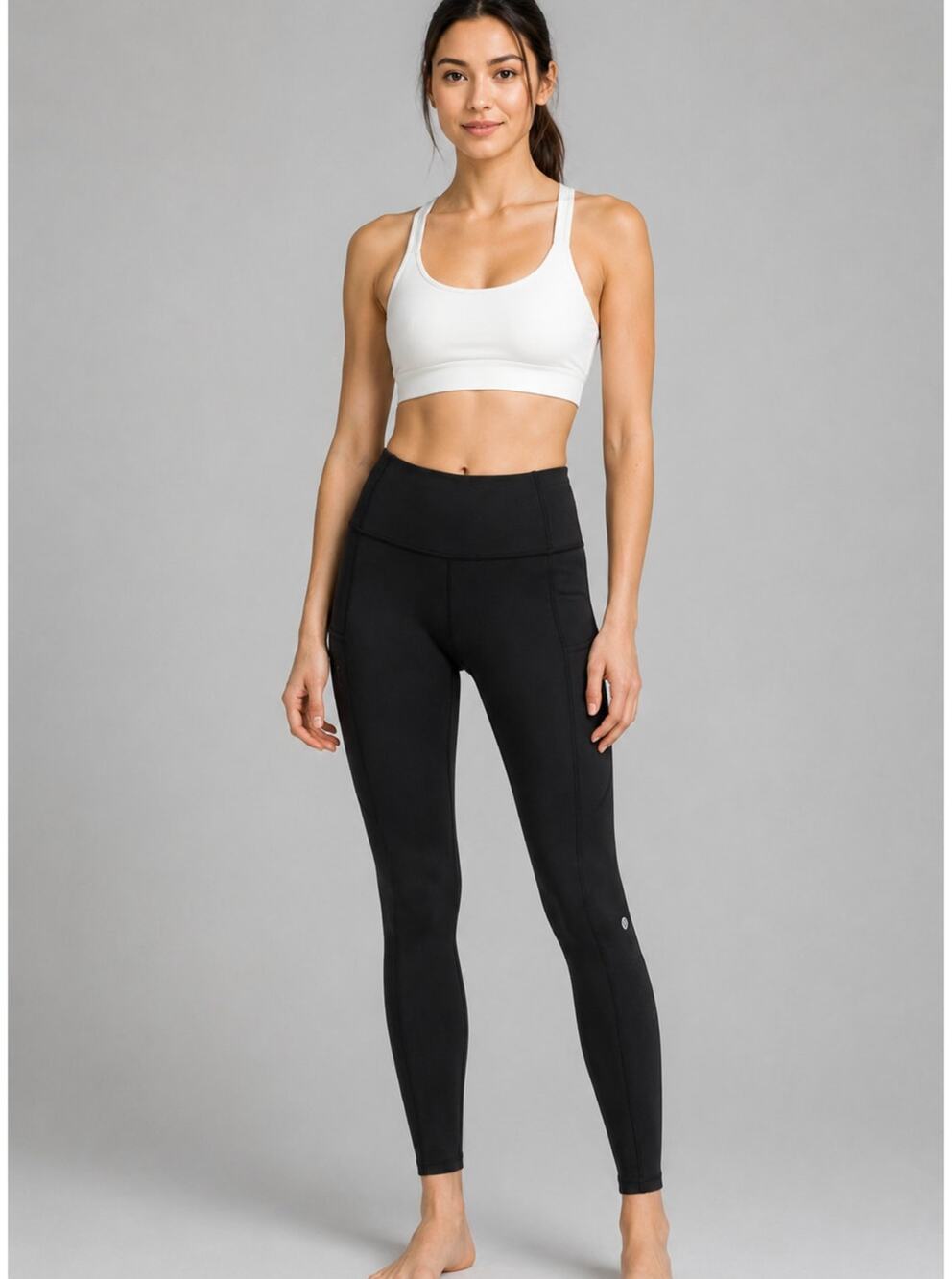 Lululemon Fast & Free Tight II 24” Yoga Leggings Side Pockets -Size 2